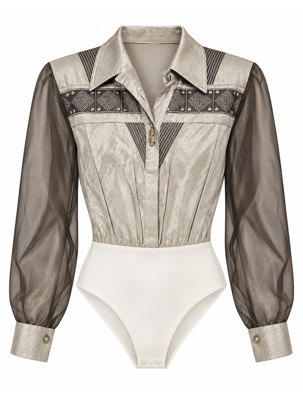 Vintage IIF Metallic Western Bodysuit